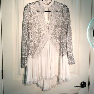Free People Secret Origins Pieced Lace Tunic